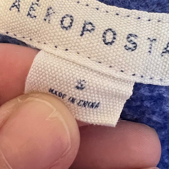 Aeropostale Blue "AERO Varsity Dept" Full Zip Hoodie Womens Size Small Y2K - Picture 5 of 12